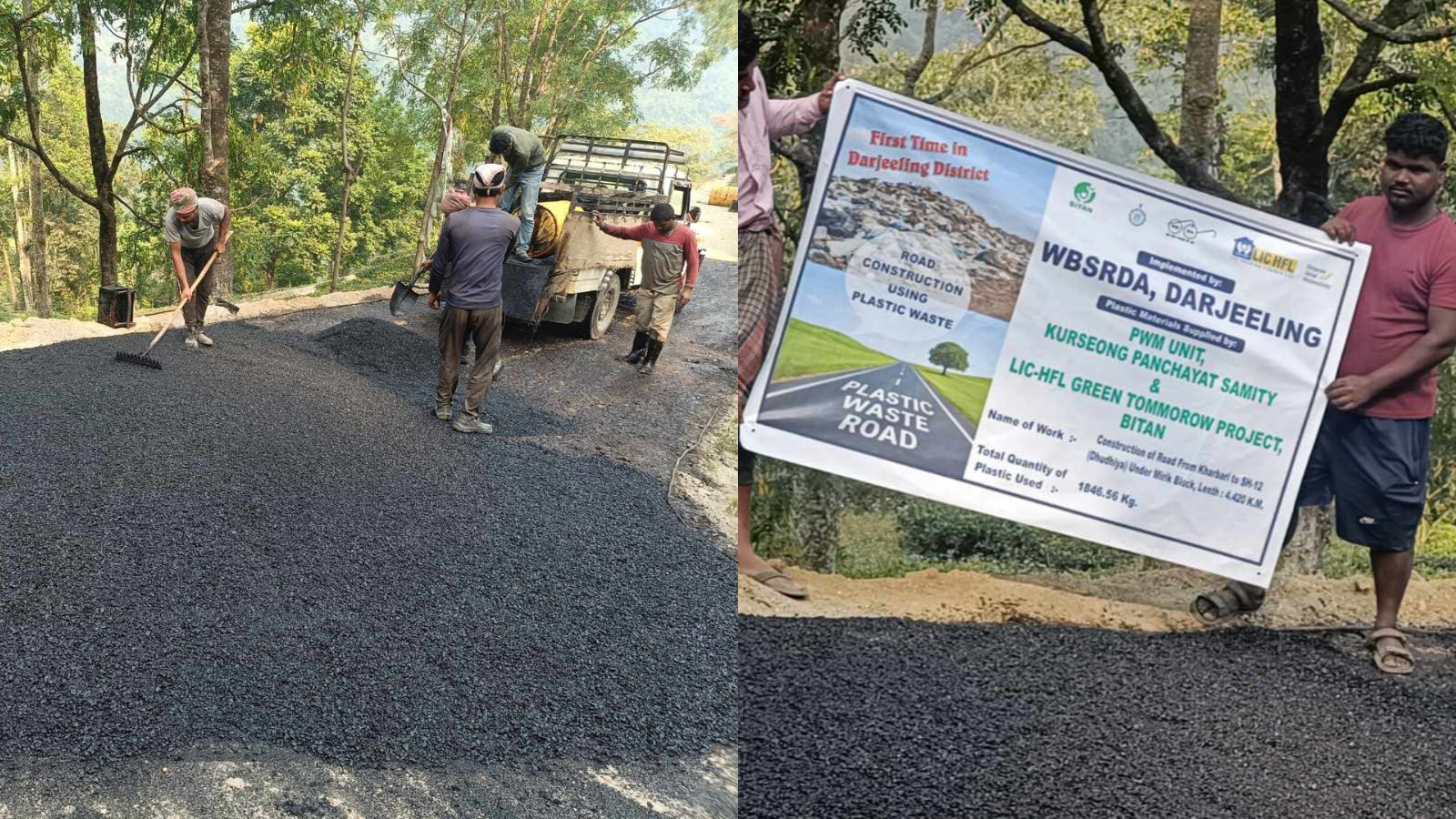 Plastic Waste from Kurseong Transforms into Sustainable Roads in Gorkhaland
